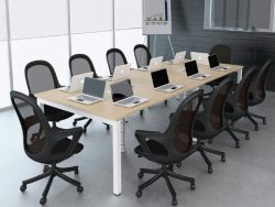 Rectangular Meeting Table with Metal U Leg