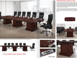 D 688 Boat Shape Conference Table