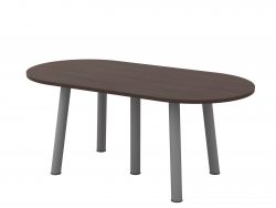 [QOE 18 / QOE 24] Oval Conference Table (Metal Round Pole Leg)